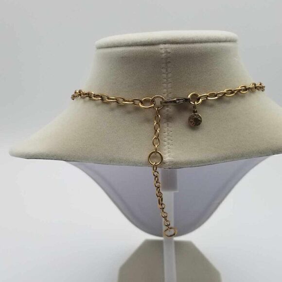 J Crew Matte Finish Triangle Crystal Rhinestone Cluster Necklace - Picture 8 of 12